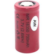 Аккумулятор 18350 AW 700 mAh 3.7V незащищенный (плоский) Li-Ion